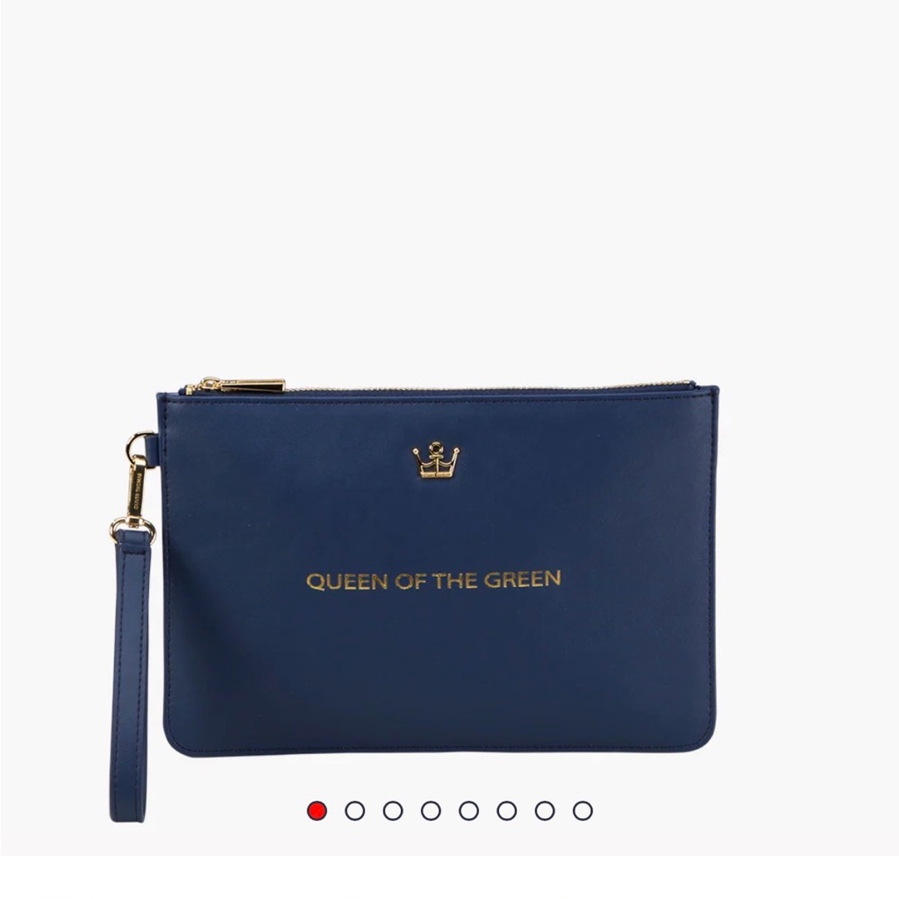 Oliver Thomas •Queen of the Green” wingwoman Pouch Wristlet Navy BRAND NEW!